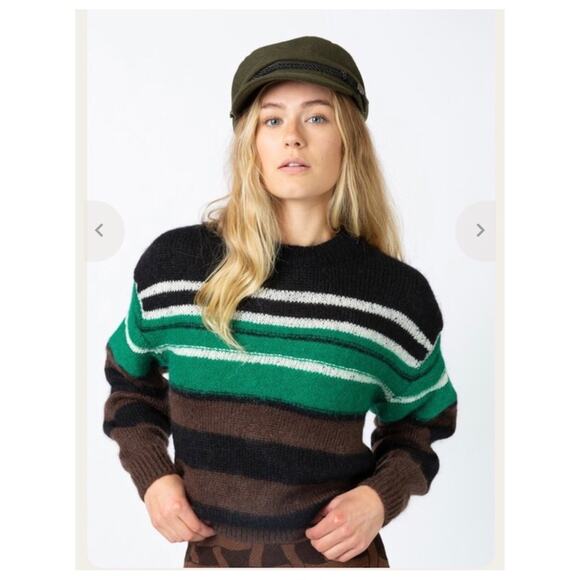 TELA Gina Striped Knit Mohair Sweater Size Small - Picture 3 of 11